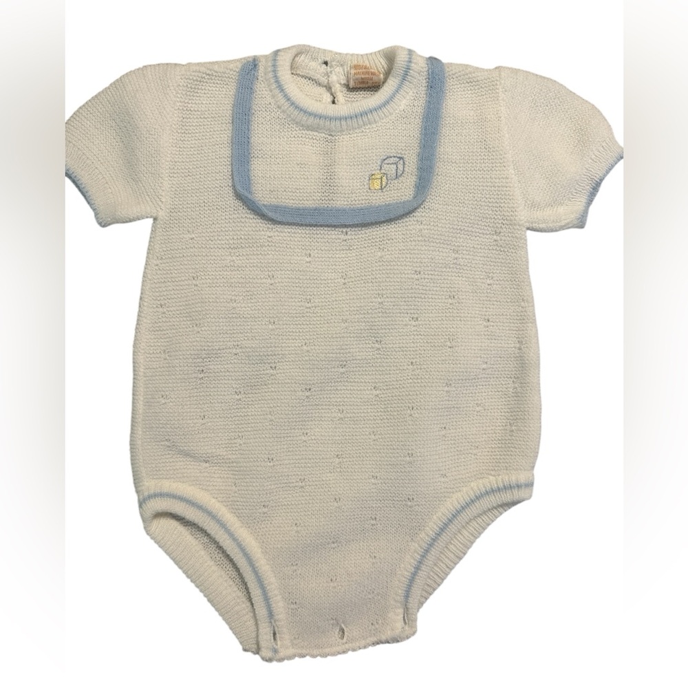 Adorable Vintage Renro Italian Baby Onsie Christening Coming Home Outfit